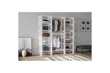 Bertoaria Garderobe 161x180 cm - Hvit - Oppbevaring - Garderober & garderobesystem