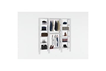 Bertoaria Garderobe 161x180 cm - Hvit - Oppbevaring - Garderober & garderobesystem
