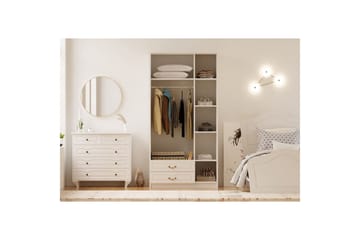 Beyric Garderobe 105x210 cm - Matt Hvit - Oppbevaring - Garderober & garderobesystem