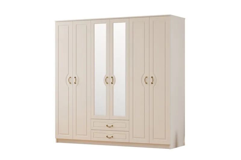 Beyric Garderobe 210x210 cm, Matt Hvit