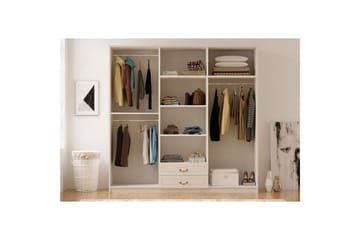 Beyric Garderobe 210x210 cm - Matt Hvit - Oppbevaring - Garderober & garderobesystem
