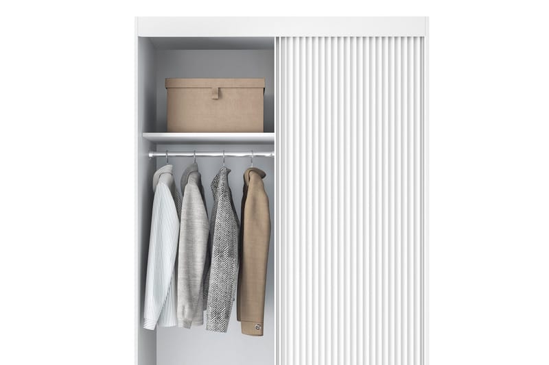 Biancco Garderobe 120x220 cm - Hvit - Oppbevaring - Garderober & garderobesystem