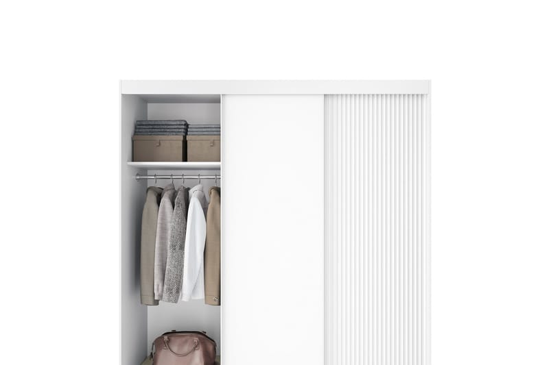 Biancco Garderobe 180x220 cm - Hvit - Oppbevaring - Garderober & garderobesystem