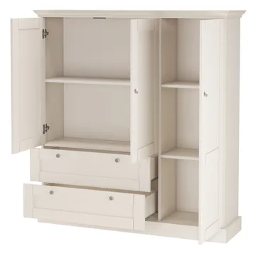 Binz garderobe 122x130 cm - Kasjmirkrem - Oppbevaring - Garderober & garderobesystem