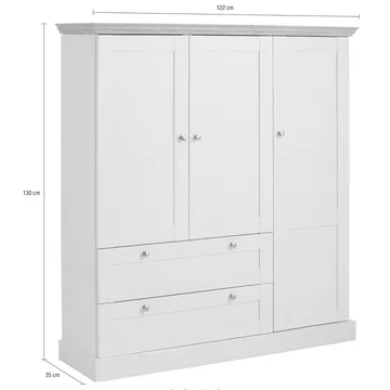Binz garderobe 122x130 cm - Kasjmirkrem - Oppbevaring - Garderober & garderobesystem