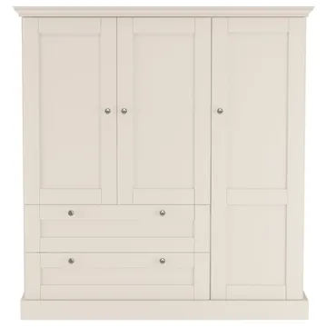 Binz garderobe 122x130 cm - Kasjmirkrem - Oppbevaring - Garderober & garderobesystem