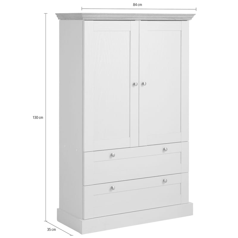 Binz garderobe 83x130 cm - Kasjmirkrem - Oppbevaring - Garderober & garderobesystem