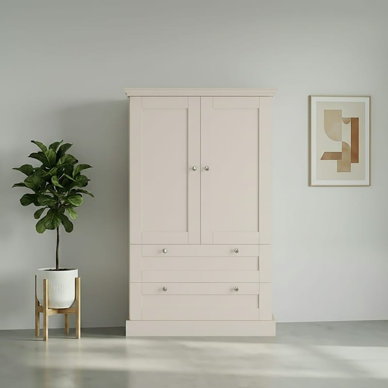 Binz garderobe 83x130 cm - Kasjmirkrem - Oppbevaring - Garderober & garderobesystem