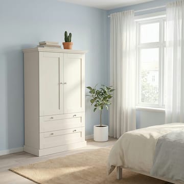 Binz garderobe 83x130 cm - Kasjmirkrem - Oppbevaring - Garderober & garderobesystem