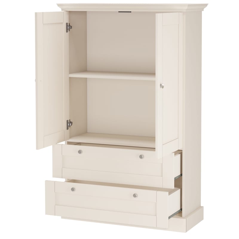 Binz garderobe 83x130 cm - Kasjmirkrem - Oppbevaring - Garderober & garderobesystem