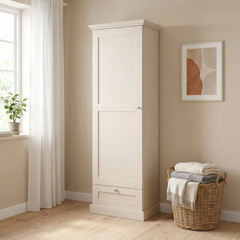 Binz hallskap 60x180 cm - Kasjmirkrem - Oppbevaring - Garderober & garderobesystem