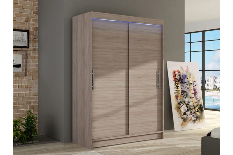 Biscayne Garderobeskap 120x200 cm - Beige - Oppbevaring - Garderober & garderobesystem