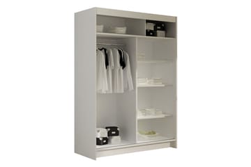 Biscayne Garderobeskap 120x200 cm - Hvit - Oppbevaring - Garderober & garderobesystem