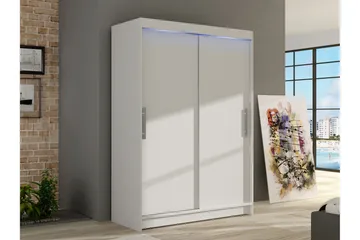 Biscayne Garderobeskap 120x200 cm - Hvit - Oppbevaring - Garderober & garderobesystem