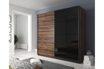 Bovera Garderobeskap 61x270 cm - Teak/Svart - Oppbevaring - Garderober & garderobesystem