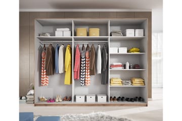 Bovera Garderobeskap 61x270 cm - Teak/Svart - Oppbevaring - Garderober & garderobesystem