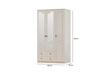 Brelin Garderobe 105x210 cm - Matt Hvit - Oppbevaring - Garderober & garderobesystem