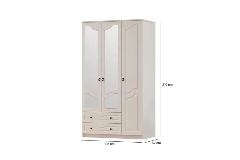 Brelin Garderobe 105x210 cm - Matt Hvit - Oppbevaring - Garderober & garderobesystem
