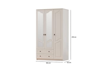 Brelin Garderobe 105x210 cm - Matt Hvit - Oppbevaring - Garderober & garderobesystem