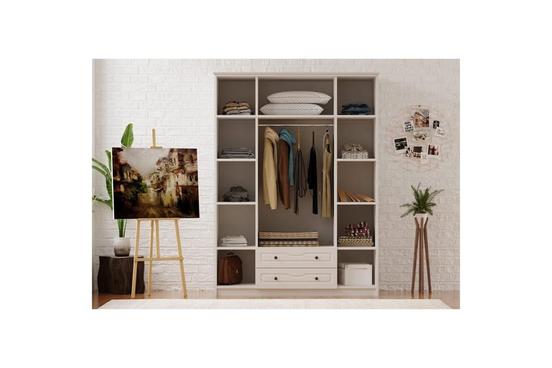Brelin Garderobe 140x210 cm - Matt Hvit - Oppbevaring - Garderober & garderobesystem