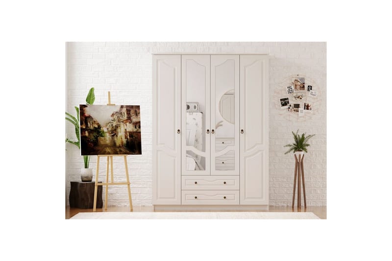 Brelin Garderobe 140x210 cm - Matt Hvit - Oppbevaring - Garderober & garderobesystem