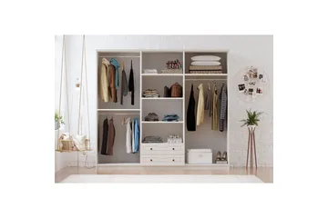 Brelin Garderobe 210x210 cm - Matt Hvit - Oppbevaring - Garderober & garderobesystem