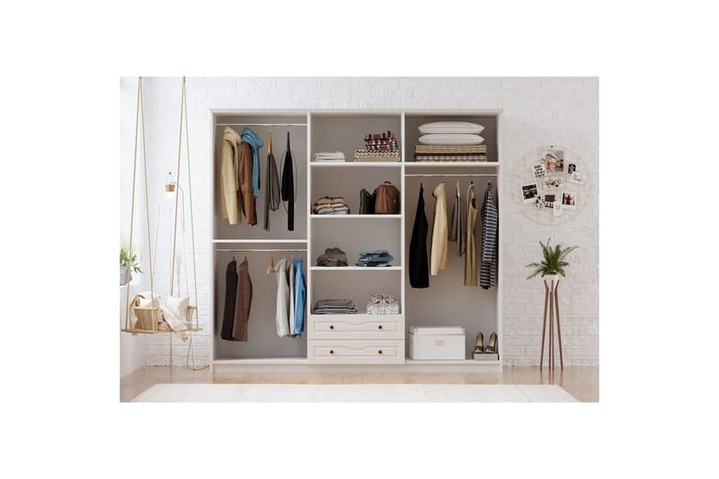Brelin Garderobe 210x210 cm - Matt Hvit - Oppbevaring - Garderober & garderobesystem