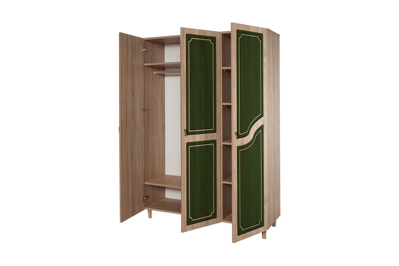 Brokind Garderobe 135 cm - Brun/Grønn - Oppbevaring - Garderober & garderobesystem
