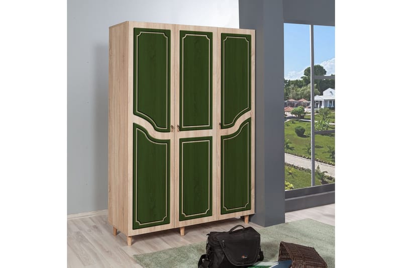 Brokind Garderobe 135 cm - Brun/Grønn - Oppbevaring - Garderober & garderobesystem