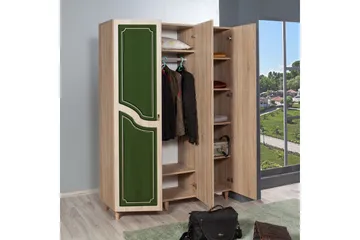 Brokind Garderobe 135 cm - Brun/Grønn - Oppbevaring - Garderober & garderobesystem