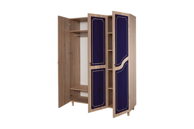 Brokind Garderobe 135 cm - Brun/Lilla - Oppbevaring - Garderober & garderobesystem