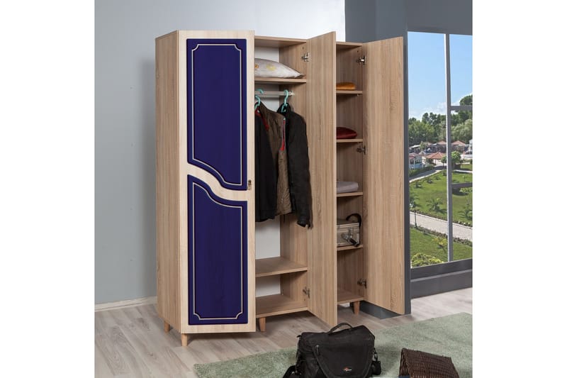 Brokind Garderobe 135 cm - Brun/Lilla - Oppbevaring - Garderober & garderobesystem