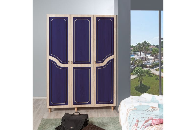 Brokind Garderobe 135 cm - Brun/Lilla - Oppbevaring - Garderober & garderobesystem