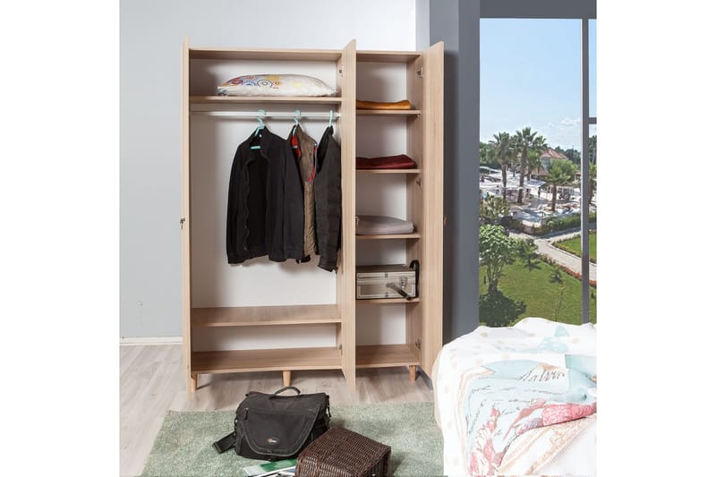 Brokind Garderobe 135 cm - Brun/Oransje - Oppbevaring - Garderober & garderobesystem