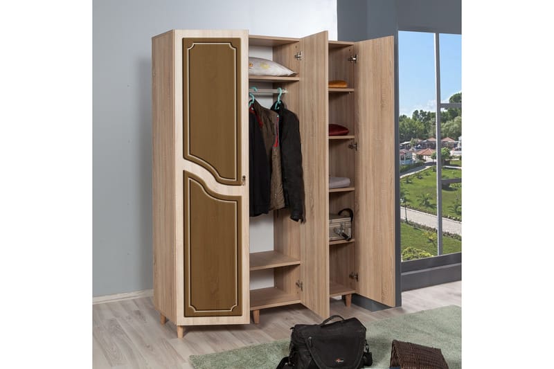 Brokind Garderobe 135 cm - Brun/Oransje - Oppbevaring - Garderober & garderobesystem