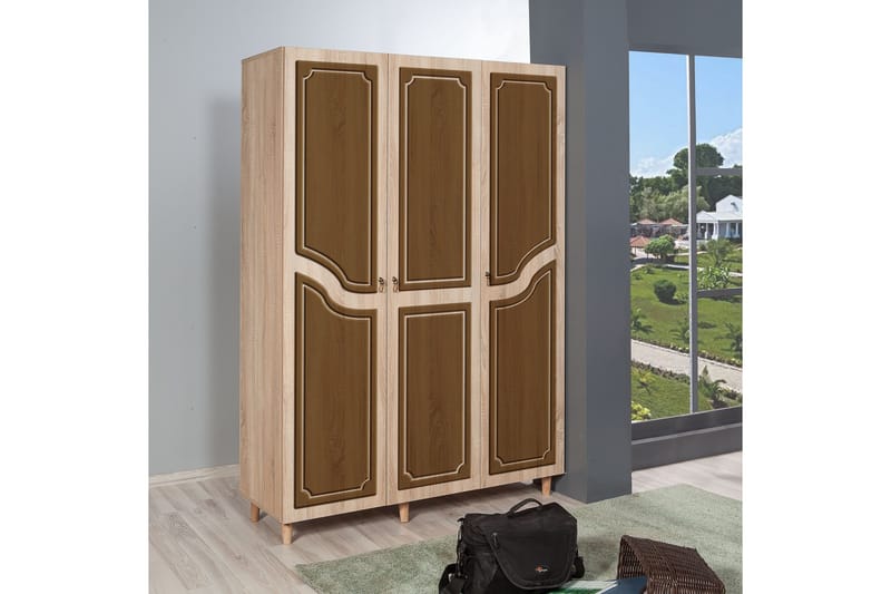 Brokind Garderobe 135 cm - Brun/Oransje - Oppbevaring - Garderober & garderobesystem