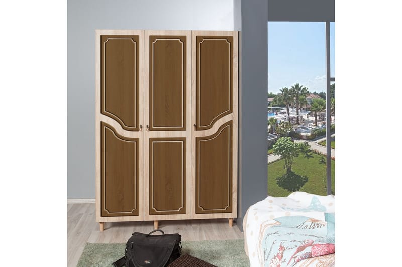 Brokind Garderobe 135 cm - Brun/Oransje - Oppbevaring - Garderober & garderobesystem