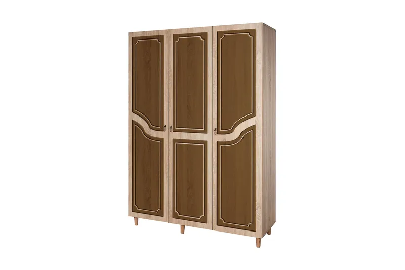 Brokind Garderobe 135 cm, Brun/Oransje