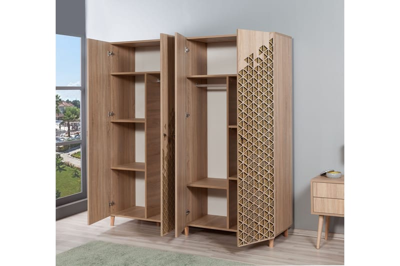 Brokind Garderobe 180 cm - Brun/Eik - Oppbevaring - Garderober & garderobesystem