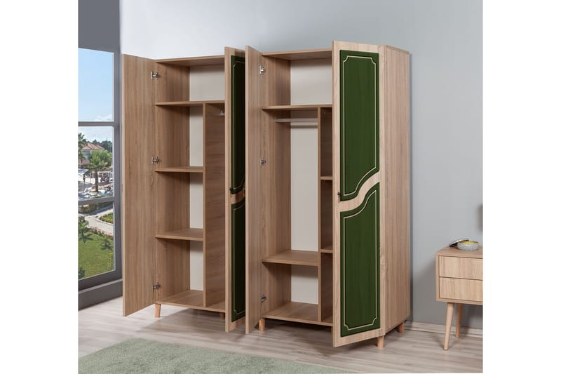 Brokind Garderobe 180 cm - Brun/Grønn - Oppbevaring - Garderober & garderobesystem