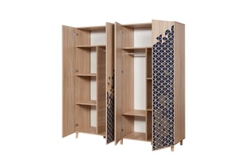 Brokind Garderobe 180 cm - Brun/Lilla - Oppbevaring - Garderober & garderobesystem