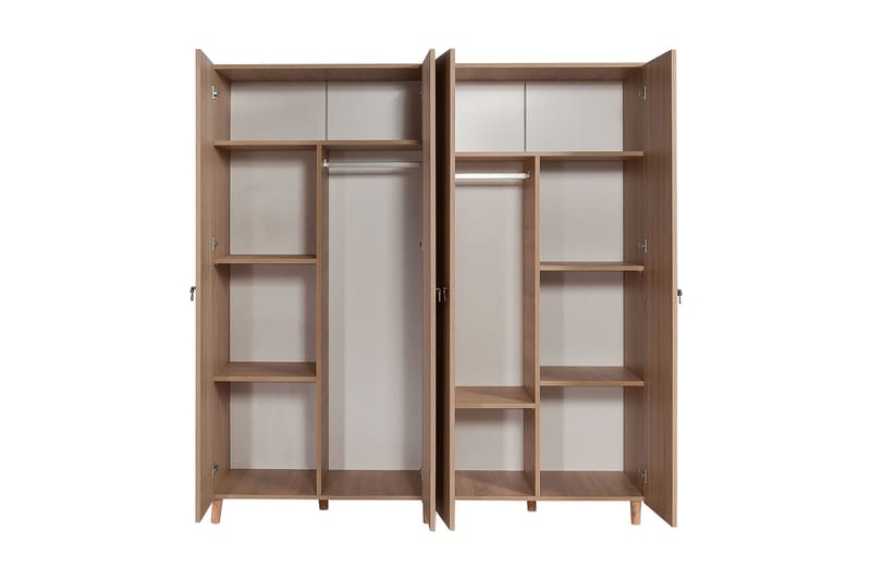Brokind Garderobe 180 cm - Brun/Rød - Oppbevaring - Garderober & garderobesystem