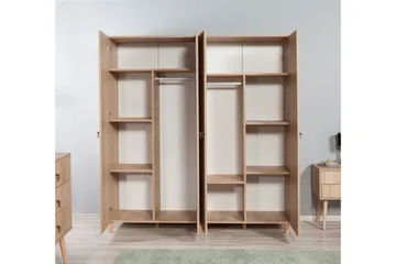Brokind Garderobe 180 cm - Brun/Rød - Oppbevaring - Garderober & garderobesystem