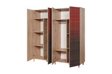 Brokind Garderobe 180 cm - Brun/Rød - Oppbevaring - Garderober & garderobesystem