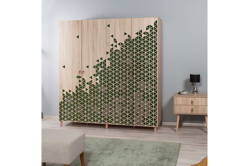 Brokind Garderobe 180 cm - Brun/Svart/Eik - Oppbevaring - Garderober & garderobesystem