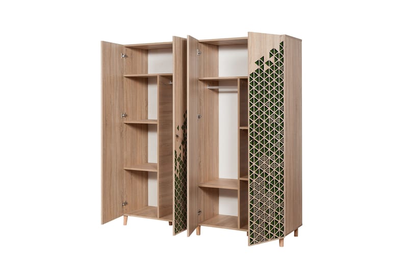 Brokind Garderobe 180 cm - Brun/Svart/Eik - Oppbevaring - Garderober & garderobesystem