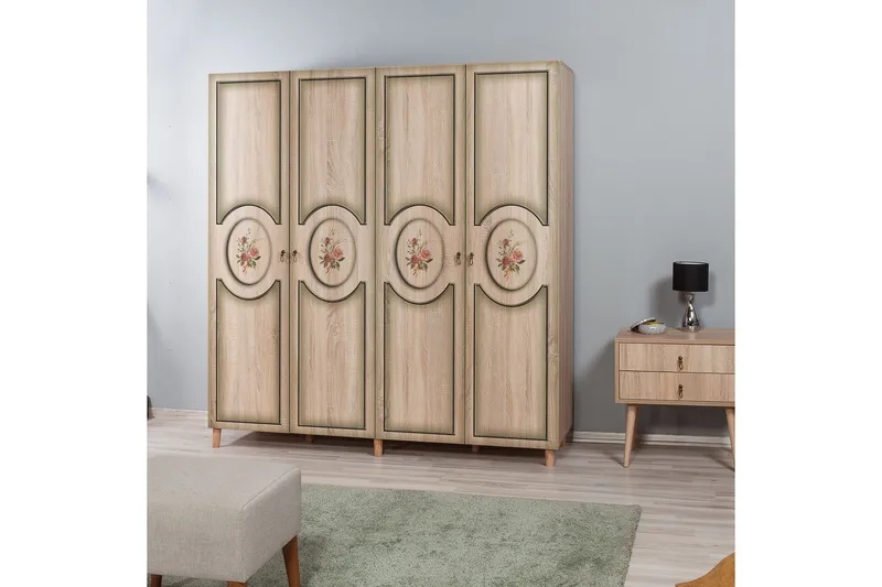 Brokind Garderobe 180 cm - Eik/Brun - Oppbevaring - Garderober & garderobesystem