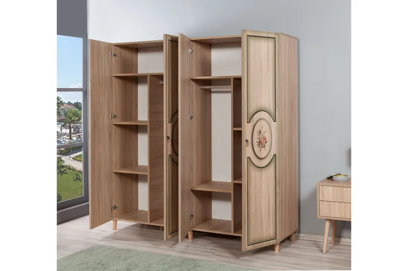 Brokind Garderobe 180 cm - Eik/Brun - Oppbevaring - Garderober & garderobesystem