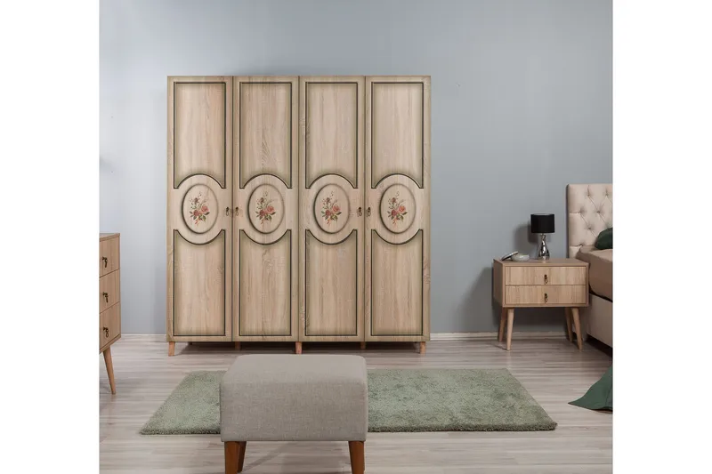 Brokind Garderobe 180 cm - Eik/Brun - Oppbevaring - Garderober & garderobesystem