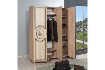 Brokind Garderobeskap 135 cm i Tre - Beige - Oppbevaring - Garderober & garderobesystem